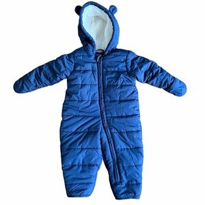 Children’s Place One Piece Snowsuit Sz 9-12 months Navy Blue